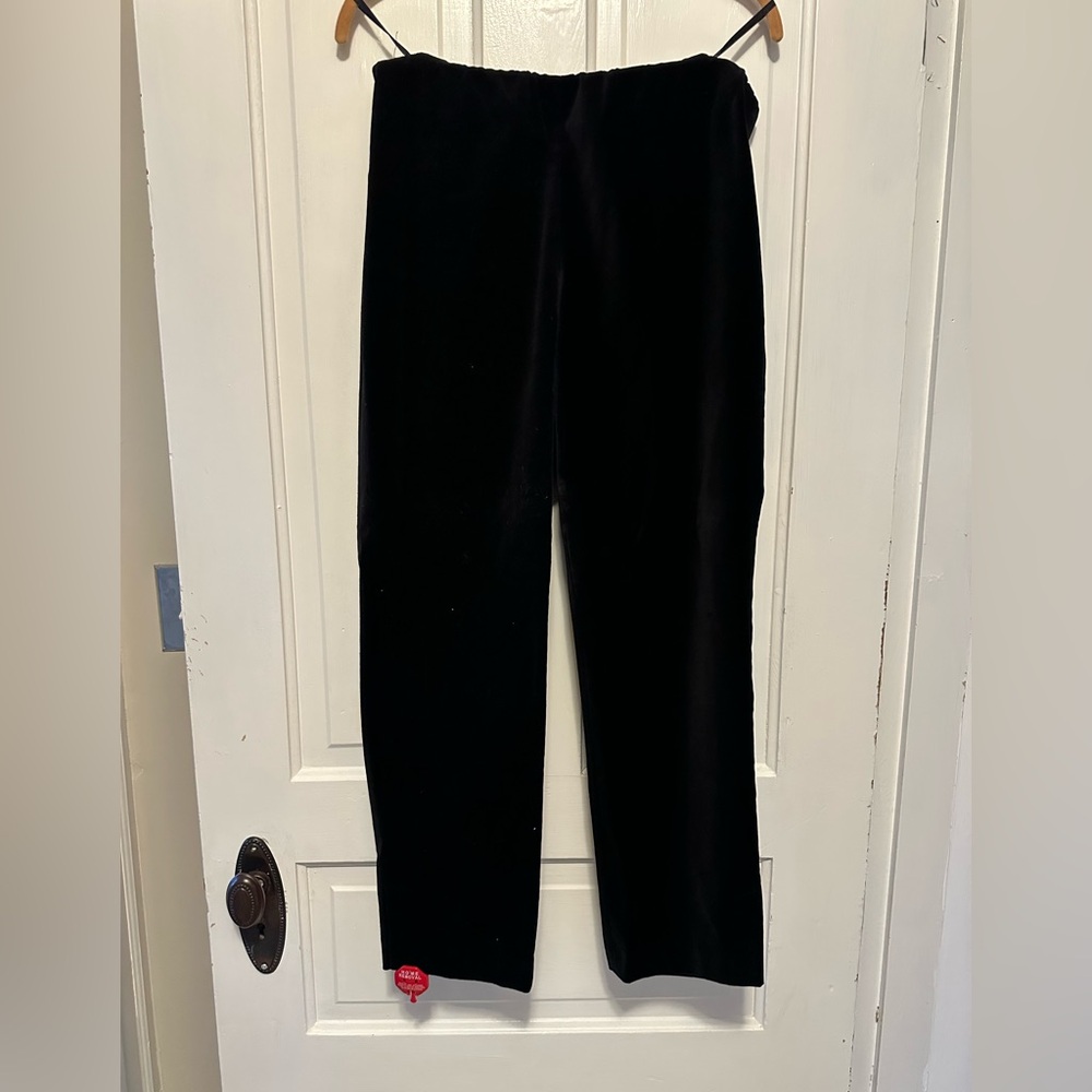 VINCE Black velvet ankle pants
